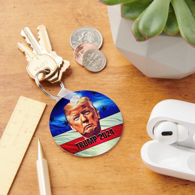 Donald Trump & Old Glory Keychain (Desk)