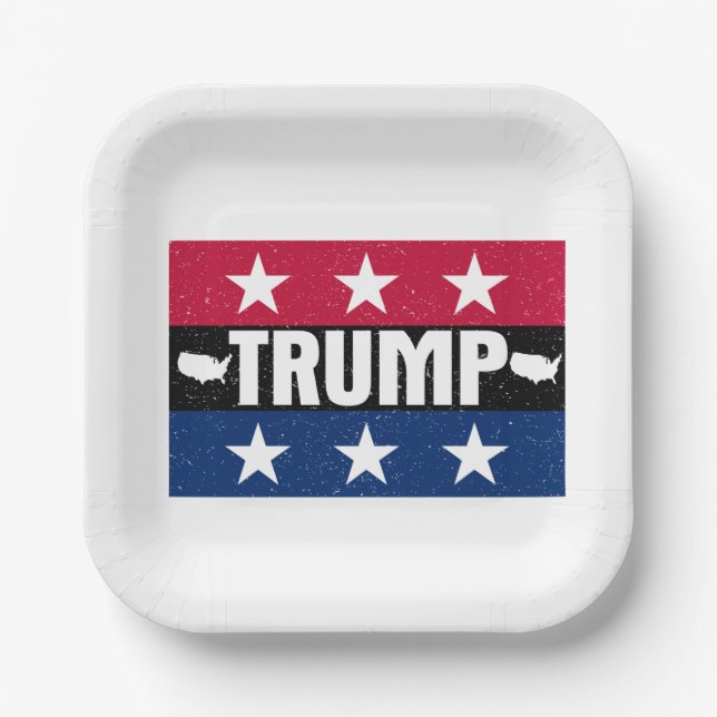 Donald Trump Paper Plate (Front)