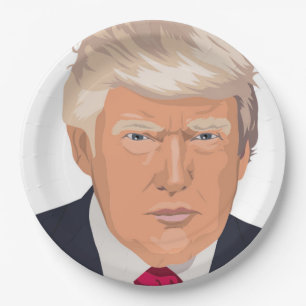 DONALD TRUMP PAPER PLATE