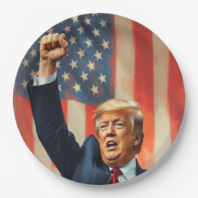 Donald Trump Paper Plate (Front)
