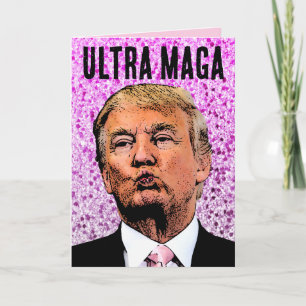 DONALD TRUMP PARTIES SCINTILLANT CARTE DE SALUT D'
