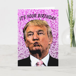 DONALD TRUMP PARTIES SCINTILLANT CARTES KISS D'ANN