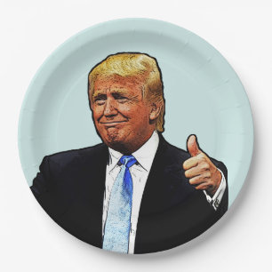 DONALD TRUMP PARTY PAPER PLATES