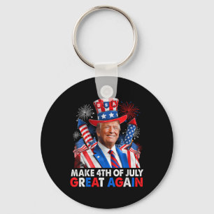 Donald Trump Patriotic Firework Make 4th Of July G Keychain