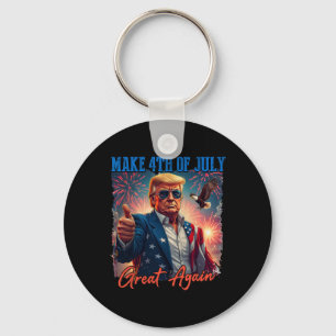 Donald Trump Patriotic Firework Make 4th Of July G Keychain