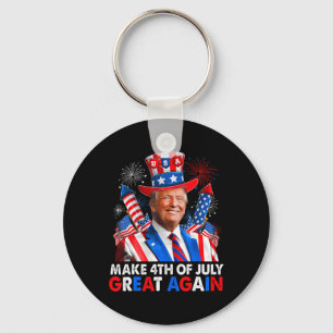 Donald Trump Patriotic Firework Make 4th Of July G Keychain