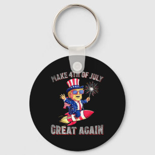 Donald Trump Patriotic Firework Make 4th Of July G Keychain