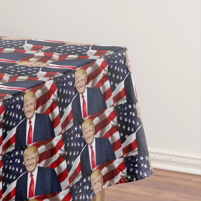 DONALD TRUMP PATRIOTIC TABLECLOTH (In Situ)