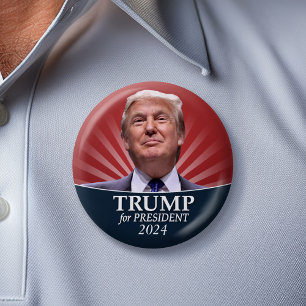 Donald Trump Photo - President 2024 2 Inch Round Button