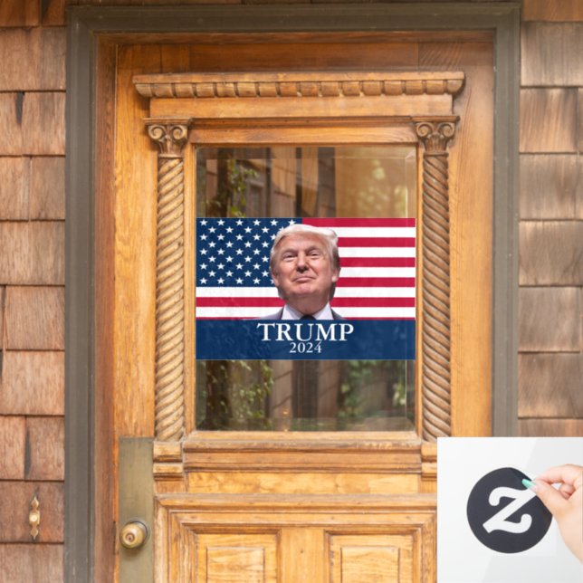 Donald Trump Photo - President 2024 Window Cling (Home Door)