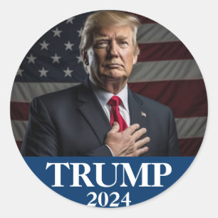 Donald Trump Photo - President - enough said  Classic Round Sticker