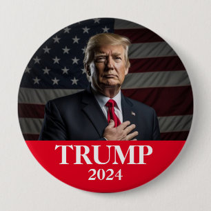 Donald Trump Photo - President enough said Pinback 4 Inch Round Button