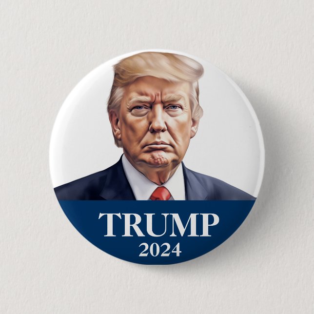 Donald Trump Photo - President -enough said Pinbak 2 Inch Round Button (Front)