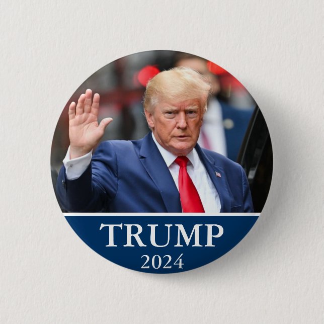 Donald Trump Photo - Trump 2024 2 Inch Round Button (Front)