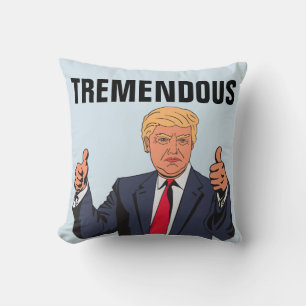 DONALD TRUMP PILLOWS, TREMENDOUS THROW PILLOW
