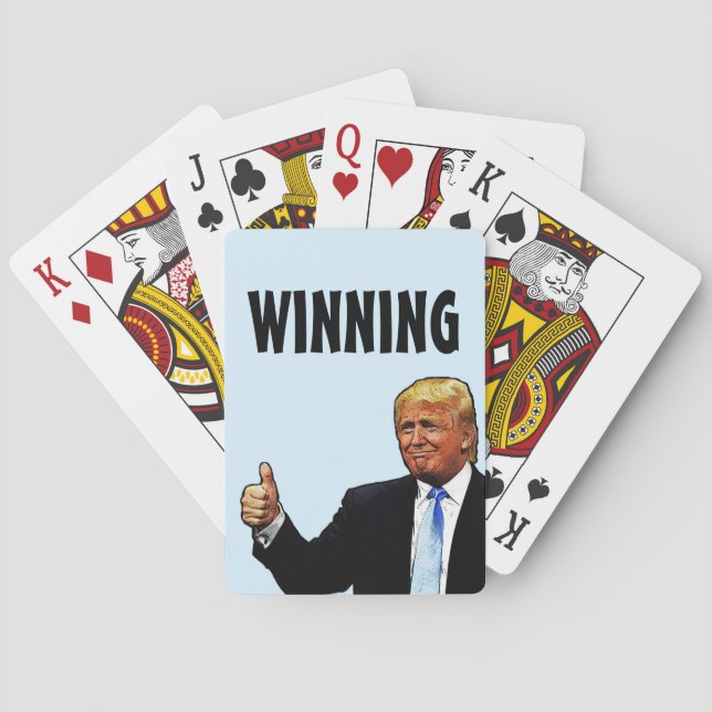 DONALD TRUMP PLAYING CARDS, WINNING PLAYING CARDS (Back)