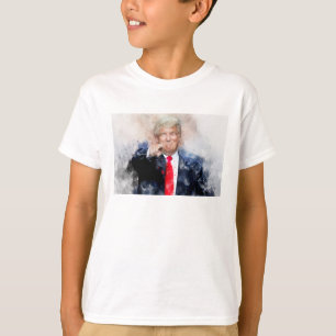 Donald Trump pointing portrait watercolor T-Shirt