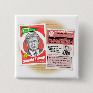 Donald Trump Politics Trading Card 2 Inch Square Button