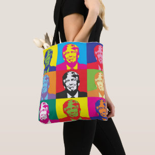 DONALD TRUMP POP ART TOTE PURSE BAG