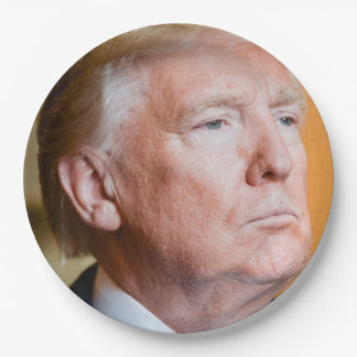 Donald Trump Portrait Paper Plate