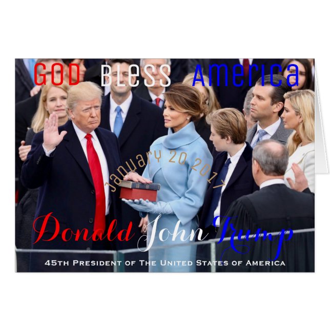 Donald Trump prenant le son serment d'entrée en (Devant horizontal)