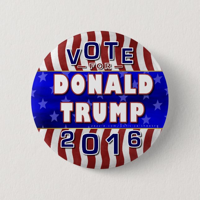 Donald Trump President 2016 Election Republican 2 Inch Round Button (Front)