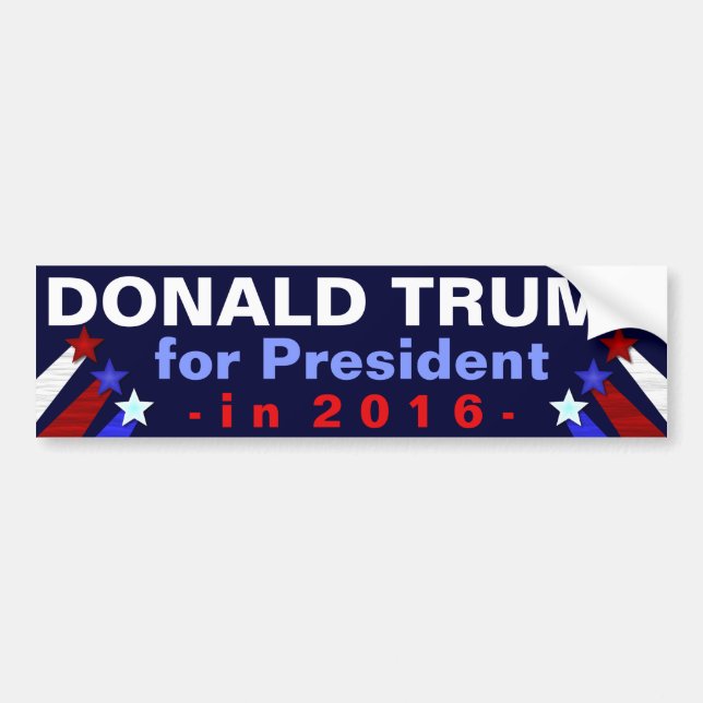 Donald Trump President 2016 Election Republican Bumper Sticker (Front)