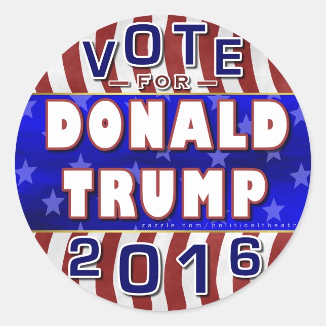Donald Trump President 2016 Election Republican Classic Round Sticker (Front)