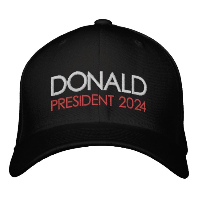 Donald Trump President 2024 Embroidered Hat (Front)