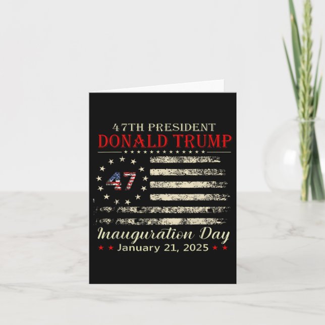 Donald Trump President Inauguration Day 2025  Card (Front)