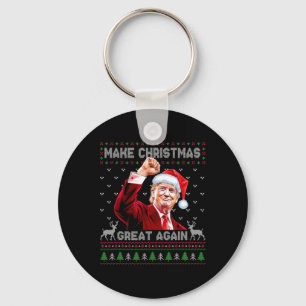 Donald Trump President Make Christmas Great Again Keychain