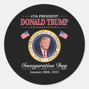 Donald Trump President Memorable Celebration Donal Classic Round Sticker