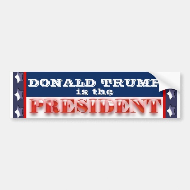 Donald Trump President Pro Democrats Bumper Sticker (Front)