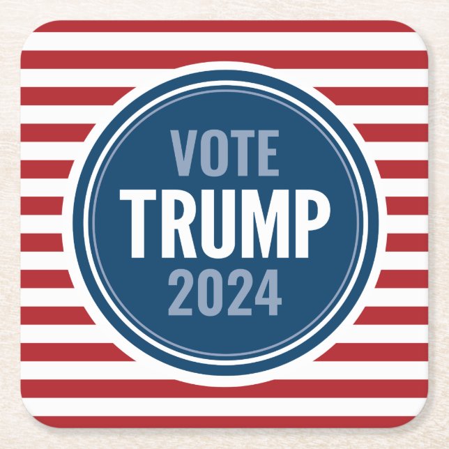 Donald Trump - President Square Paper Coaster (Front)