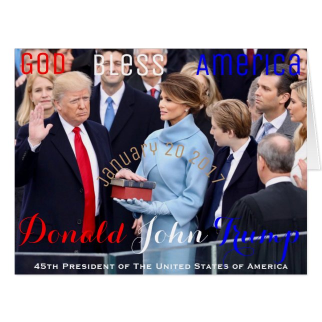Donald Trump prêtant serment 20 janvier (Devant horizontal)