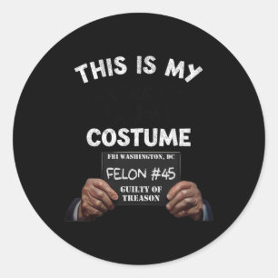 Donald Trump Prison Halloween Costume  Classic Round Sticker