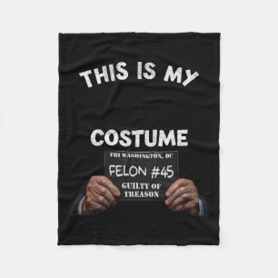 Donald Trump Prison Halloween Costume Fleece Blanket
