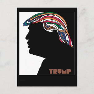 Donald Trump Psychedelic Combover Card