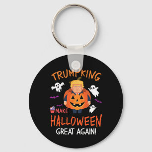 Donald Trump Pumpkin Trumpking Make Halloween Grea Keychain