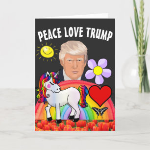 DONALD TRUMP RAINBOW UNICORN CARTE D'ANNIVERSAIRE