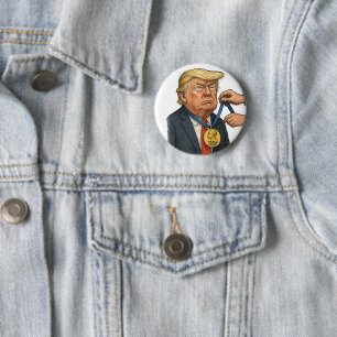  Donald Trump Receives Nobel Peace prize 2 Inch Round Button