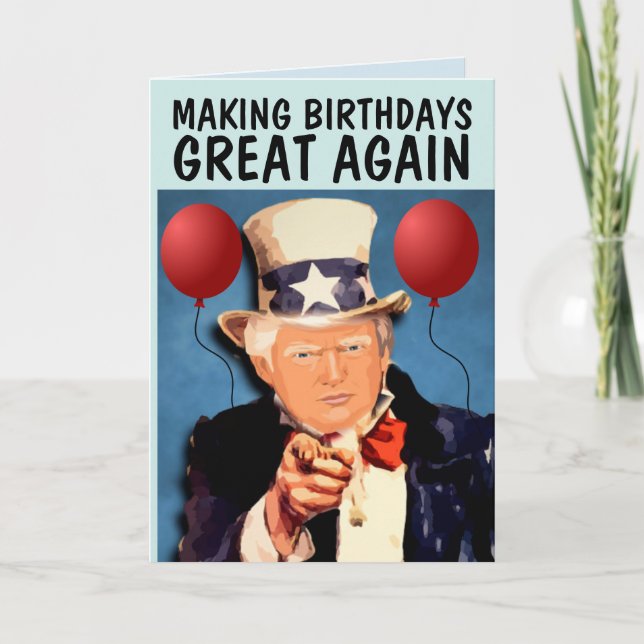 DONALD TRUMP REND LES CARTES D'ANNIVERSAIRE GRANDE (Devant)