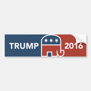 Donald Trump Republican Elephant Bumper Sticker
