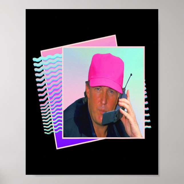 Donald Trump Retro 80s 90s Graphic  Poster (Front)