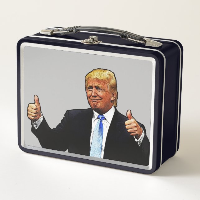 DONALD TRUMP RETRO METAL LUNCHBOX (Front)