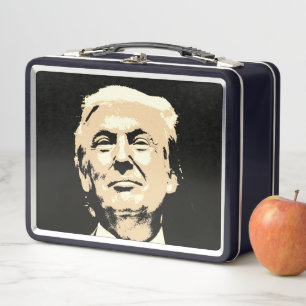 DONALD TRUMP RETRO METAL LUNCHBOX