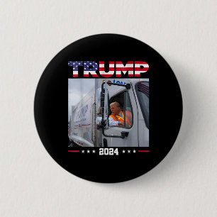 Donald Trump Rides Garbage Truck - Garbage Truck T 2 Inch Round Button