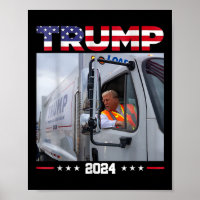 Donald Trump Rides Garbage Truck - Garbage Truck T