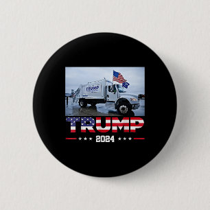 Donald Trump Rides Garge Truck - Garge Truck Trump 2 Inch Round Button
