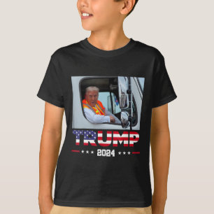 Donald Trump Rides In Garbage Truck 1 T-Shirt